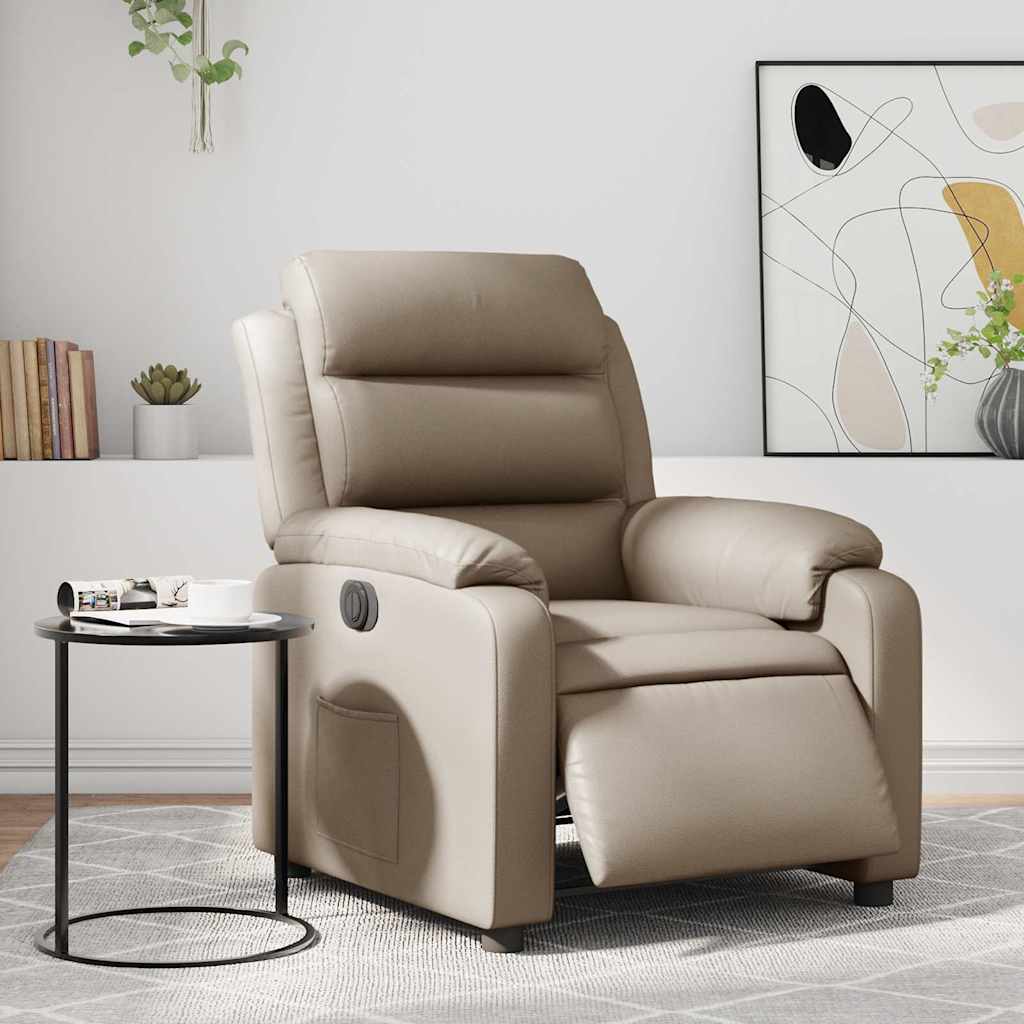 vidaXL Relaxsessel Elektrisch Cappuccino-Braun Kunstleder