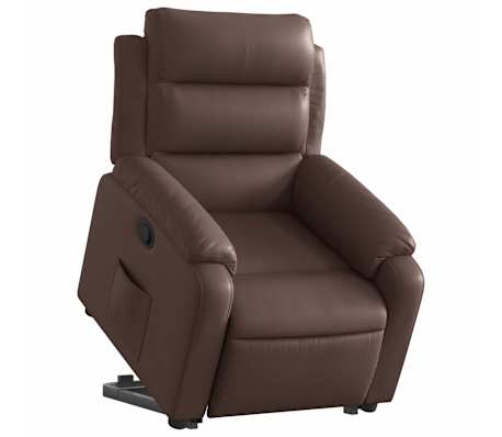 vidaXL Relaxsessel mit Aufstehhilfe Braun Kunstleder