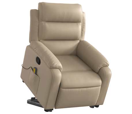 vidaXL Fauteuil inclinable de massage Cappuccino Similicuir