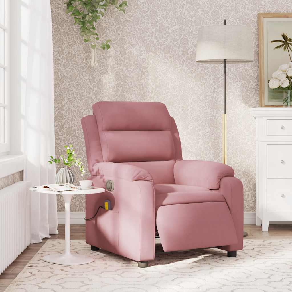 vidaXL Massagesessel Elektrisch Rosa Samt – Bild 12
