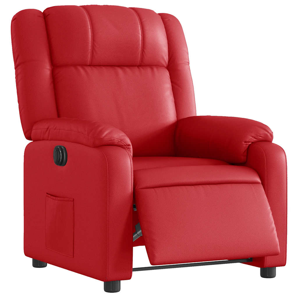 vidaXL Fauteuil verstelbaar elektrisch kunstleer rood afbeelding