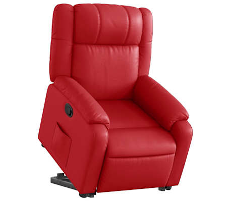 vidaXL Relaxsessel mit Aufstehhilfe Rot Kunstleder