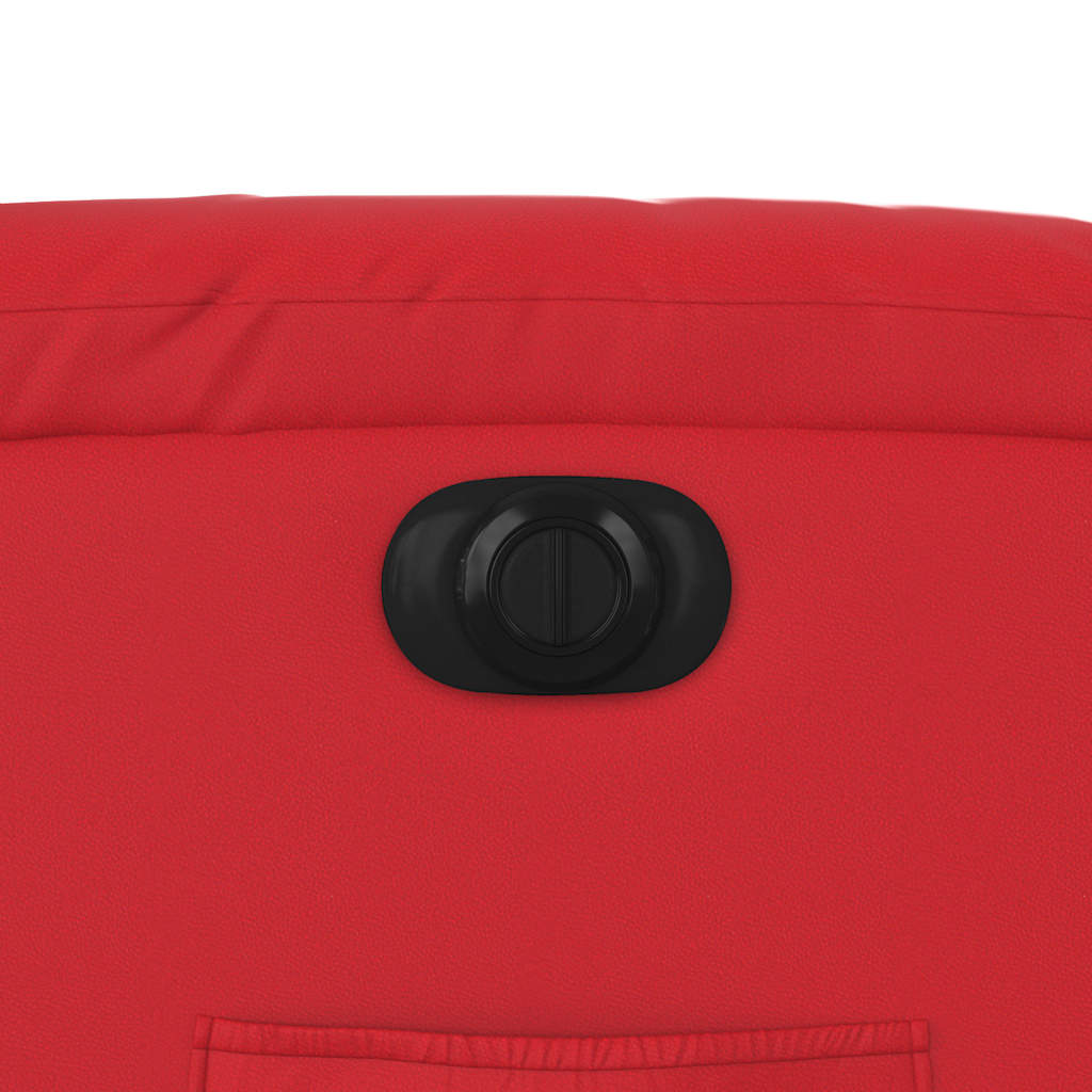 Električni masažni stol s funkcijo vstajanja rdeče umetno usnje - slika 13