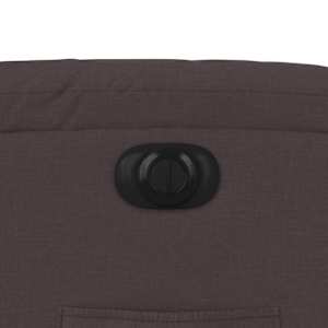 Elektrické polohovací křeslo tmavě hnědé textil - obrázek 12