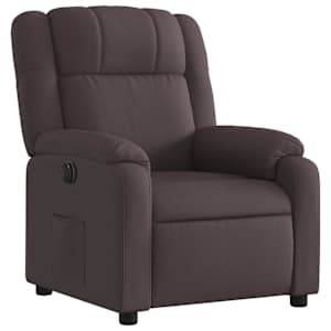 Elektrické polohovací křeslo tmavě hnědé textil - obrázek 4