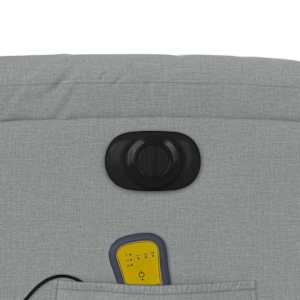 Elektrické masážní polohovací křeslo světle šedé textil - obrázek 12