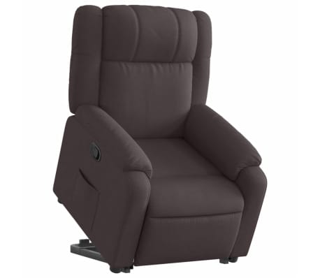 vidaXL Relaxsessel mit Aufstehhilfe Dunkelbraun Stoff