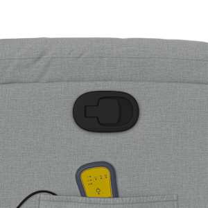Zvedací masážní polohovací křeslo světle šedé textil - obrázek 12