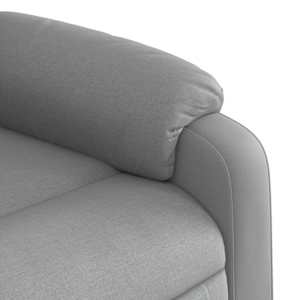 Zvedací masážní polohovací křeslo světle šedé textil - obrázek 11