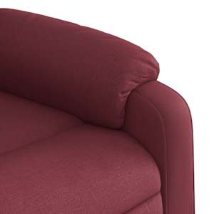 Zvedací masážní polohovací křeslo vínové textil - obrázek 10