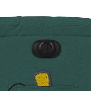Zvedací masážní polohovací křeslo tmavě zelené textil - obrázek 12