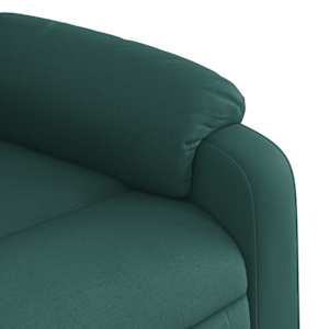 Zvedací masážní polohovací křeslo tmavě zelené textil - obrázek 11