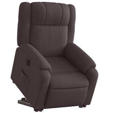 vidaXL Fauteuil inclinable &eacute;lectrique marron fonc&eacute; tissu