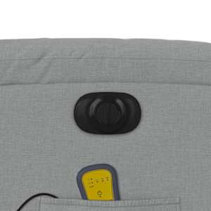 Elektrické zvedací masážní polohovací křeslo světle šedé textil - obrázek 13