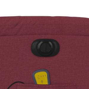 Elektrické zvedací masážní polohovací křeslo vínové textil - obrázek 13