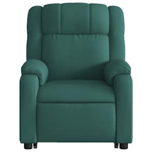 Elektrické zvedací masážní polohovací křeslo zelené textil - obrázek 9