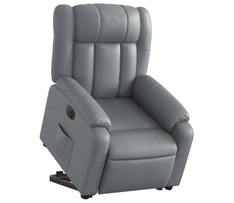 vidaXL Fauteuil inclinable électrique gris similicuir