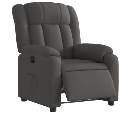 vidaXL Fauteuil inclinable électrique Gris foncé Tissu