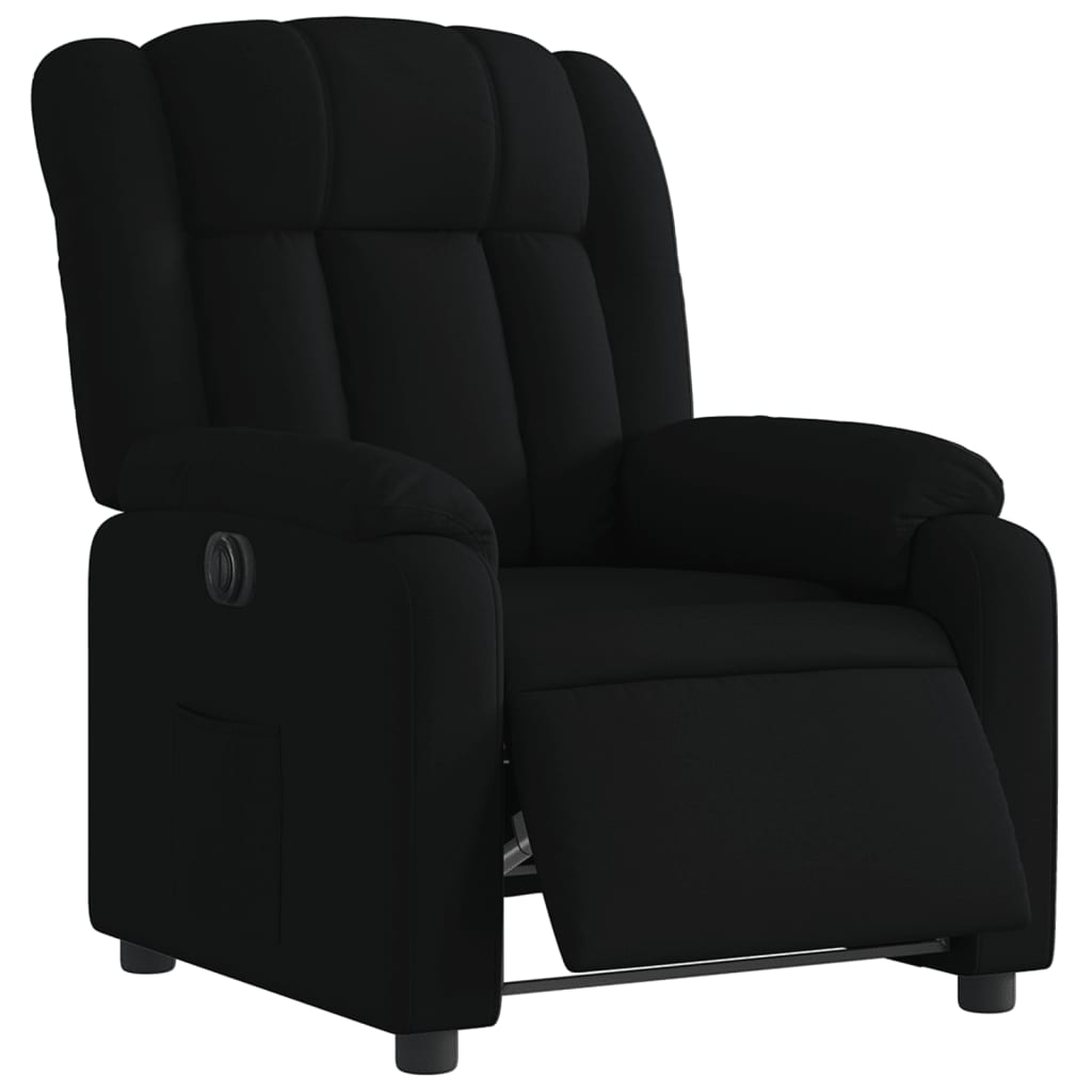 vidaXL Fauteuil inclinable électrique Noir Tissu