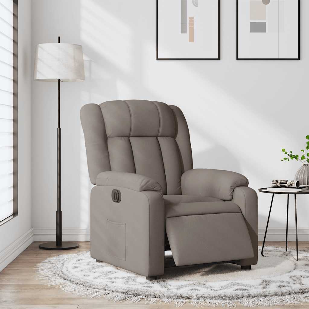 Elektrické polohovací křeslo taupe textil - obrázek 15