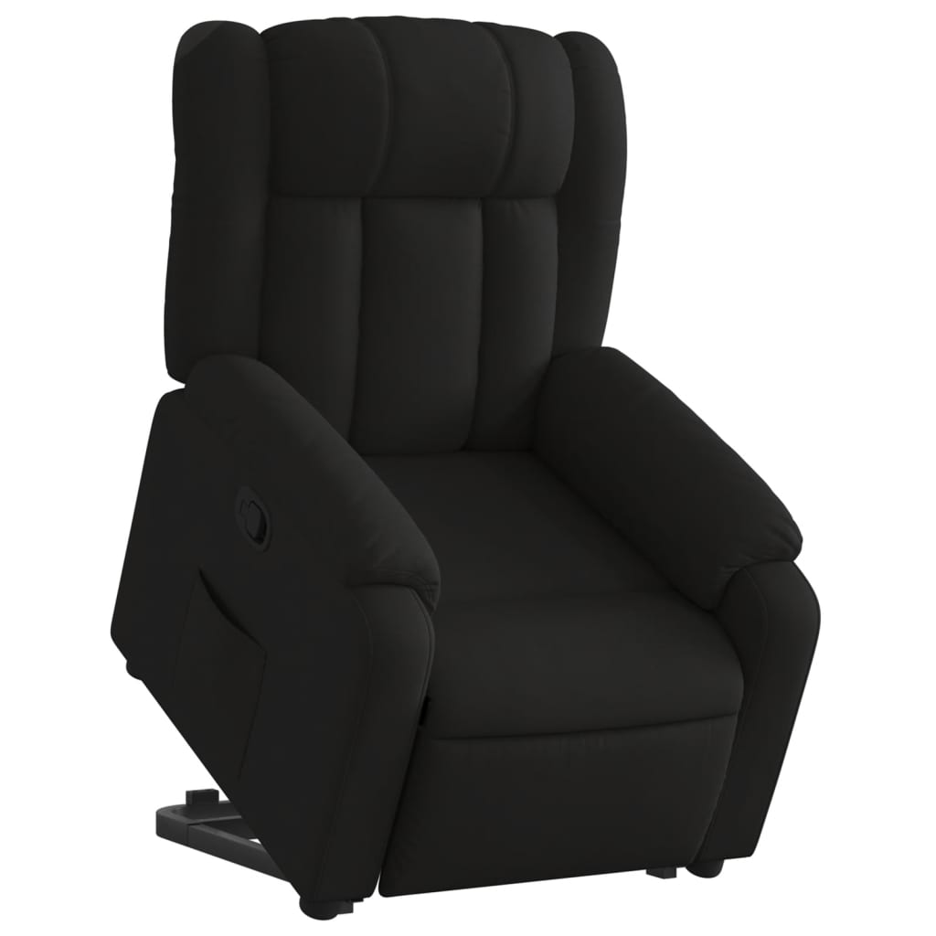 vidaXL Sillón reclinable elevable tela negro