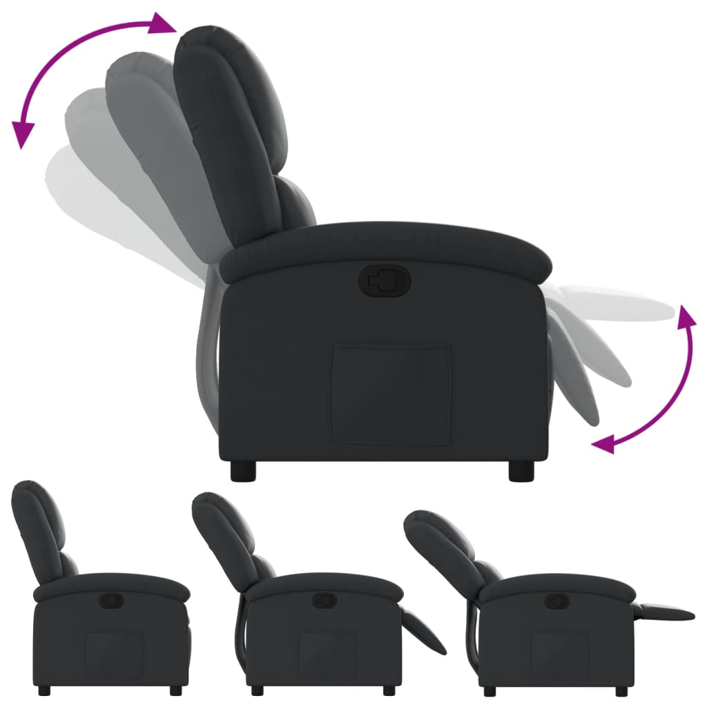 Relaxsessel Echtleder Schwarz vidaXL - Produktbild 3