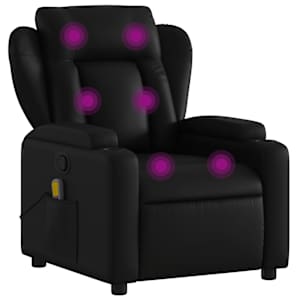 vidaXL massaažitool, must, kunstnahk