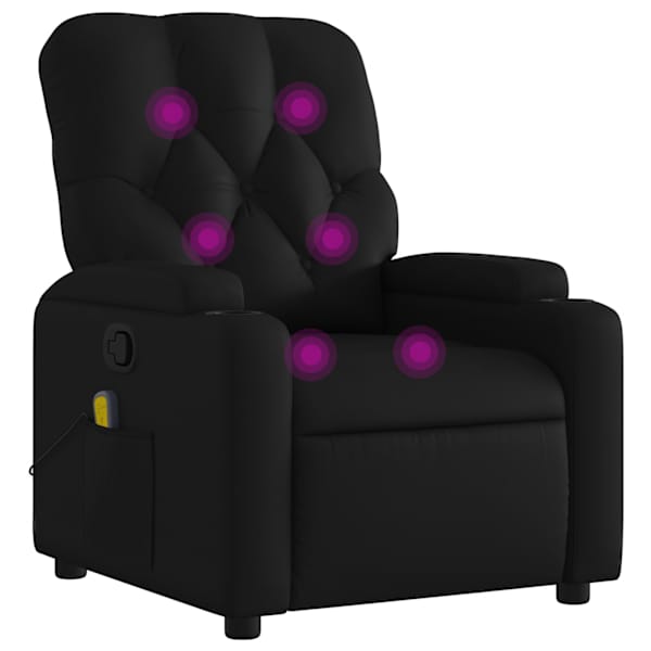 vidaXL massaažitool, must, kunstnahk