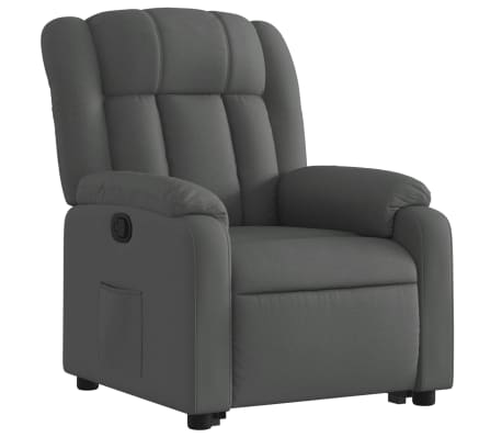 vidaXL Stand up Recliner Chair Dark Grey Fabric