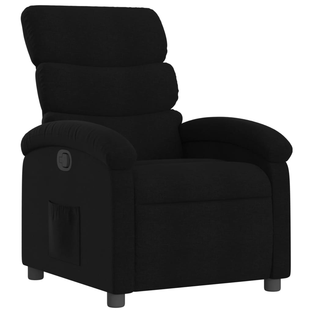 vidaXL Recliner Chair Black Fabric