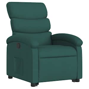 vidaXL Stand Up Recliner Chair Dark Green