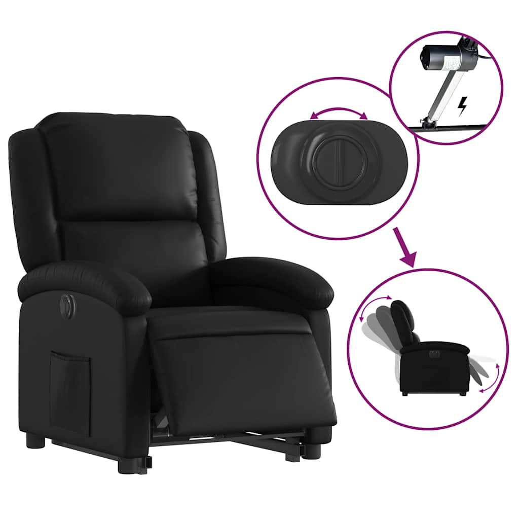 Stand up Recliner Chair Power Lift Reclining Armchair Faux Leather vidaXL - Picture 19 of 48