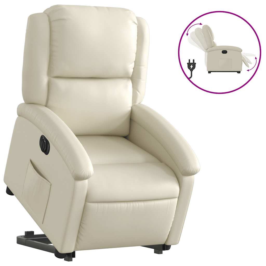 Stand up Recliner Chair Power Lift Reclining Armchair Faux Leather vidaXL - Picture 25 of 48