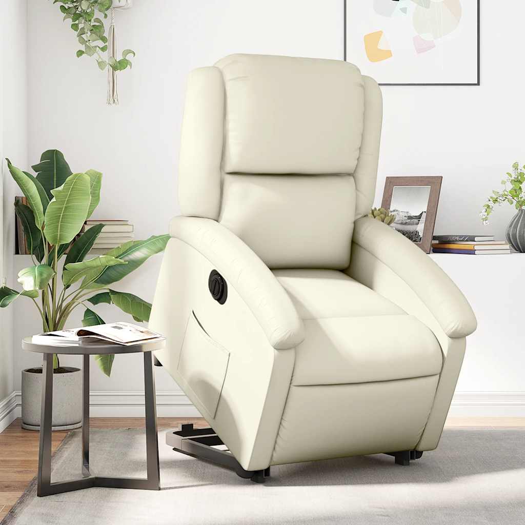 Stand up Recliner Chair Power Lift Reclining Armchair Faux Leather vidaXL - Picture 26 of 48