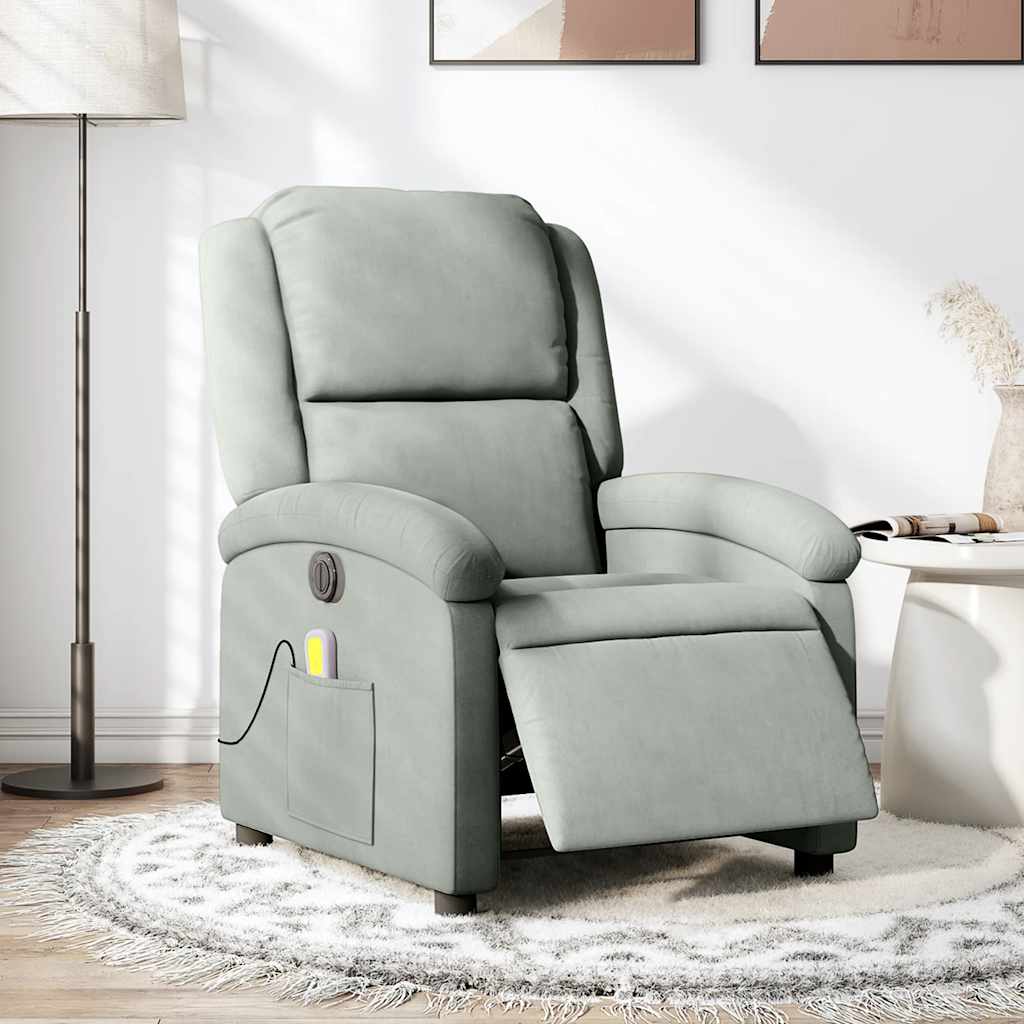 Electric Massage Recliner Chair Light gray