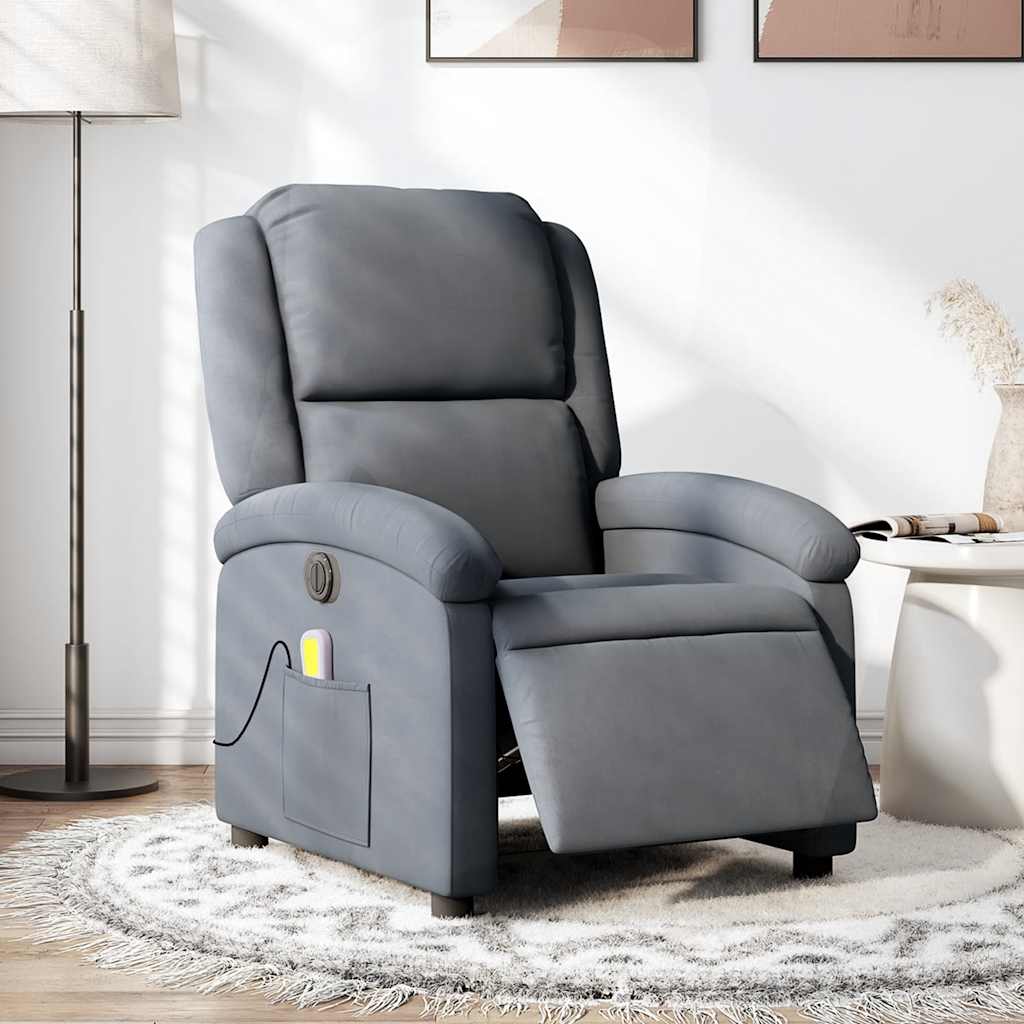 Electric Massage Recliner Chair Dark Gray