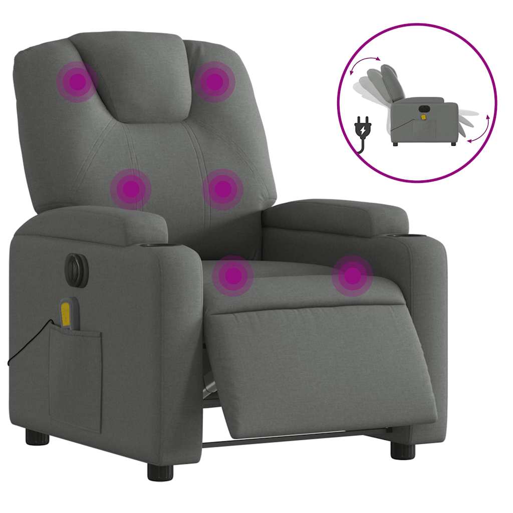 Electric Massage Recliner Chair Dark Gray