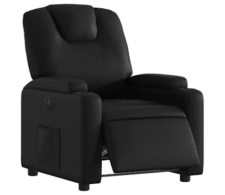 vidaXL Electric Recliner Chair Black Faux Leather