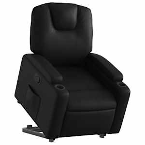 vidaXL Fauteuil inclinable noir similicuir