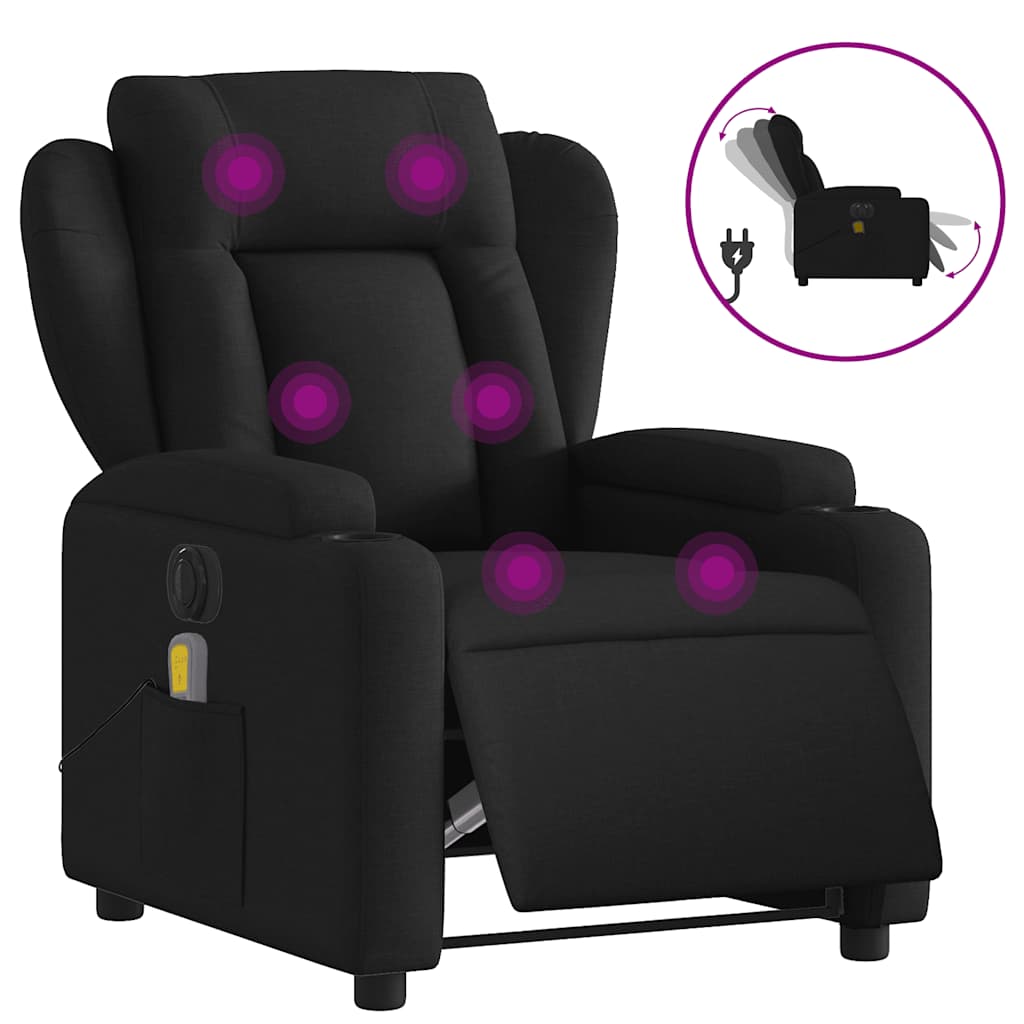 Electric Massage Recliner Chair Black