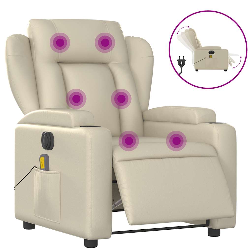 Massage Recliner Chair Reclining Armchair for Elderly Faux Leather vidaXL
