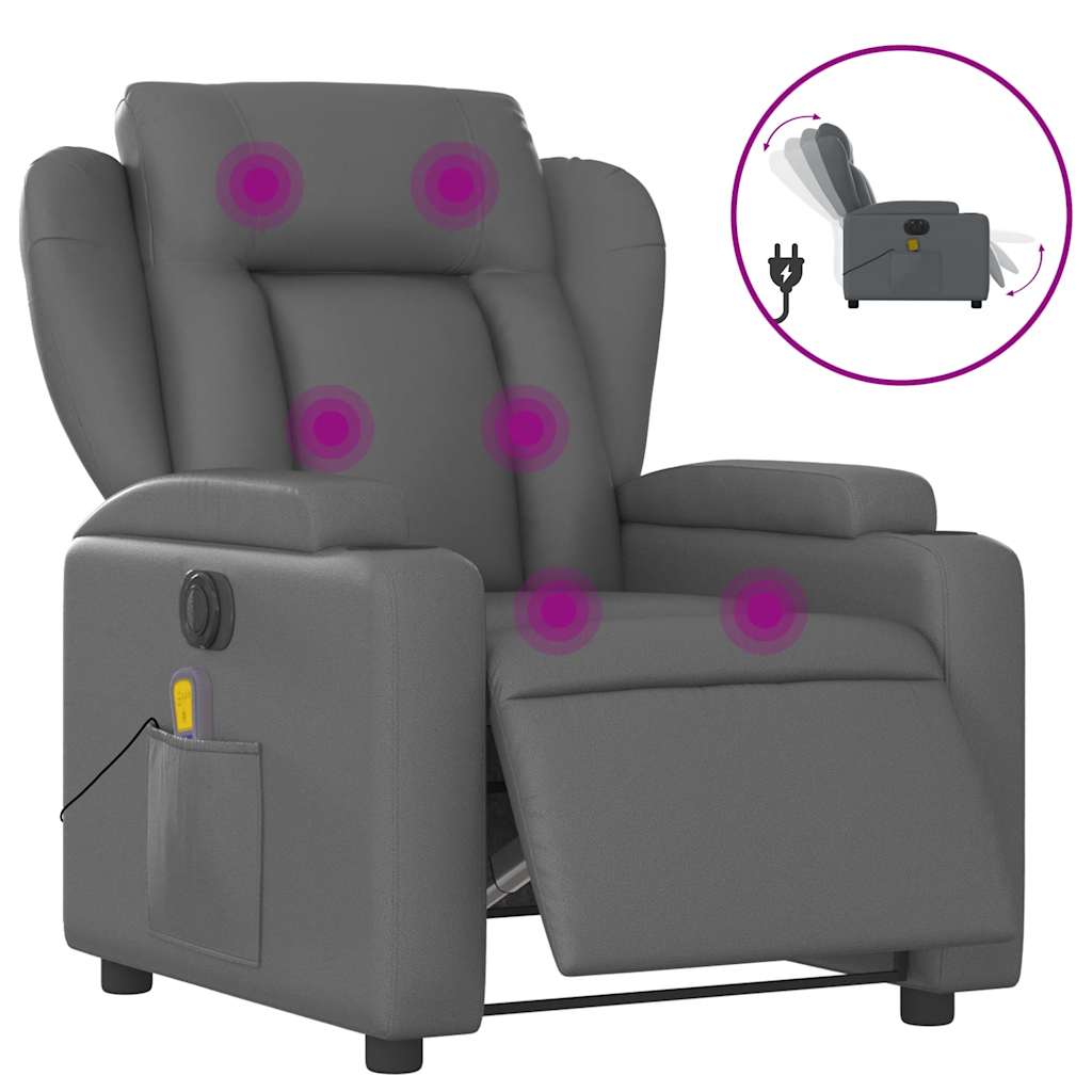 Electric Massage Recliner Chair Grey