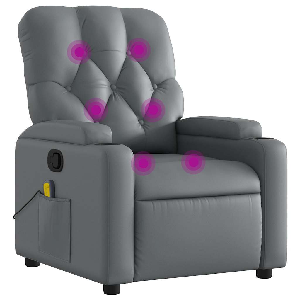 Massage Recliner Chair Grey