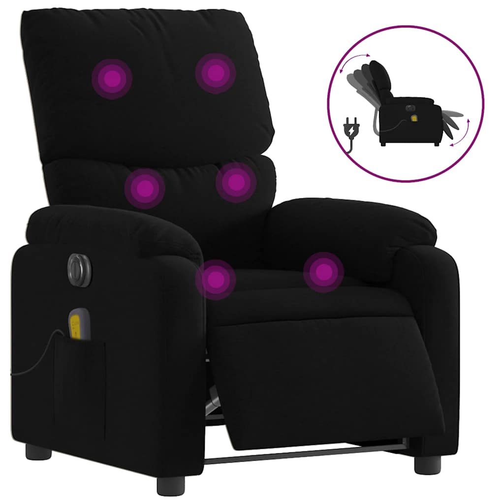 Electric Massage Recliner Chair Black