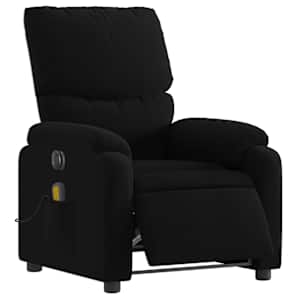 vidaXL Electric Massage Recliner Chair Black Fabric
