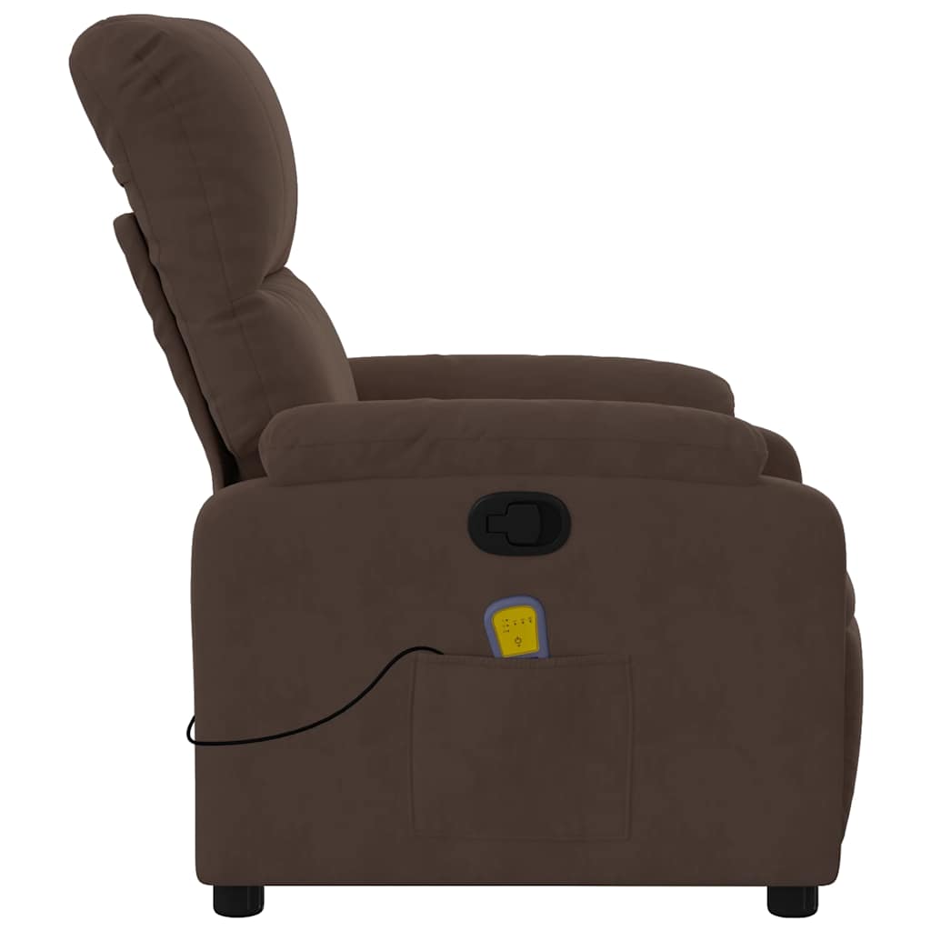 Massage Recliner Chair Wingback Reclining Armchair Microfiber Fabric vidaXL - Picture 23 of 38