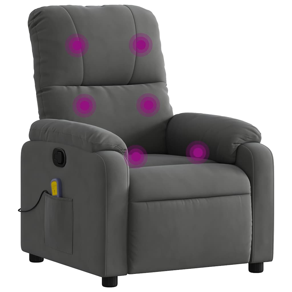 Massage Recliner Chair Wingback Reclining Armchair Microfiber Fabric vidaXL - Picture 27 of 38