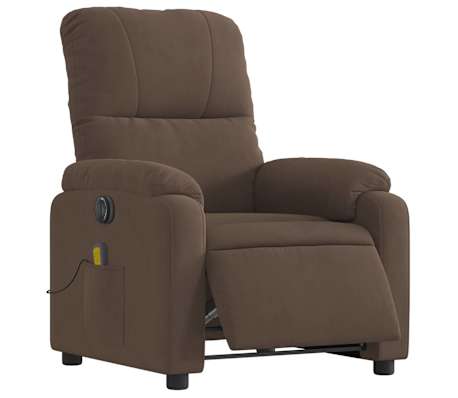 vidaXL Electric Massage Recliner Chair Brown