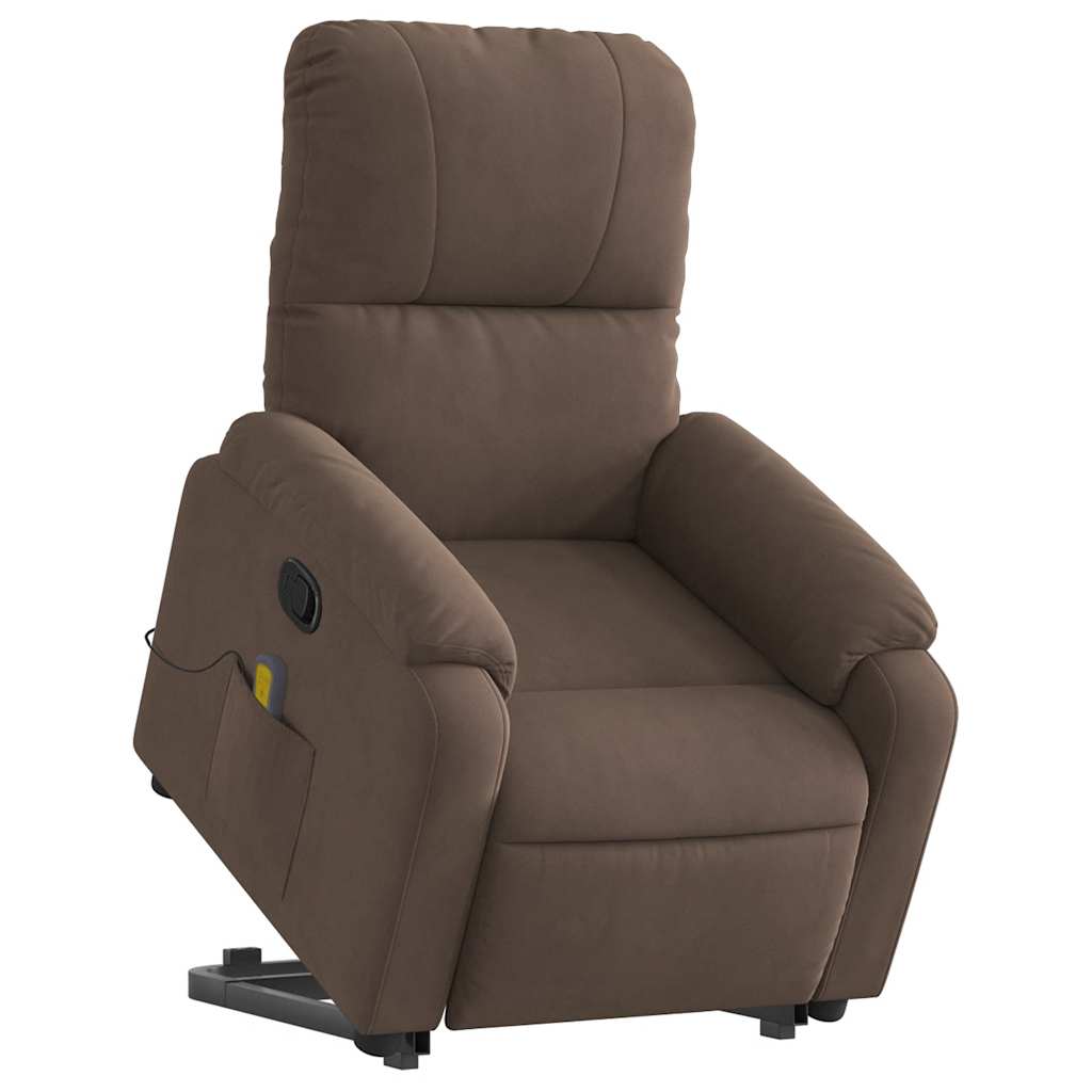 Stand Up Massage Recliner Chair Brown - Image 3