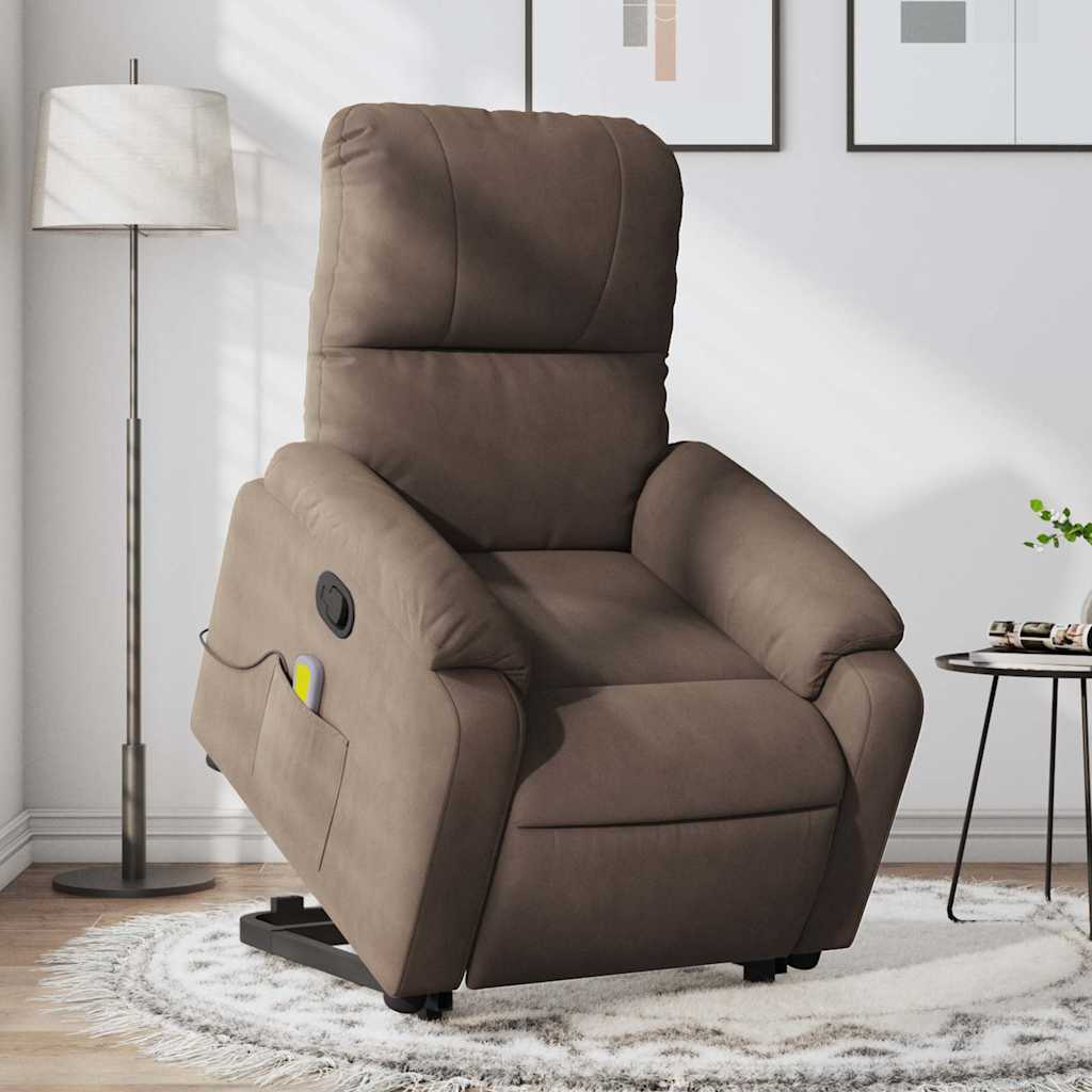 Stand Up Massage Recliner Chair Brown